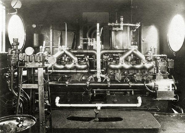 inside of engine room of Australia McKeen car